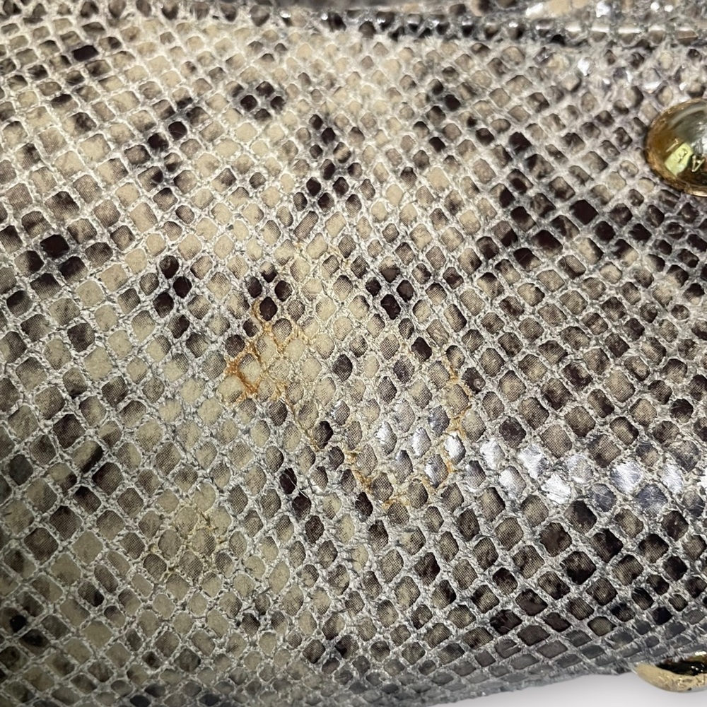 Michael Kors - Python Embossed Leather Shoulder B… - image 8